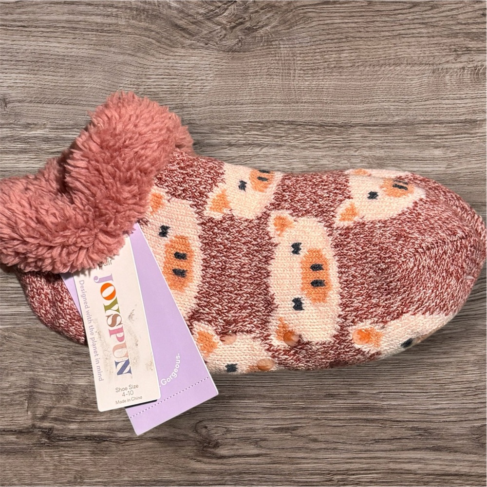Cozy Pink Slipper Socks